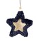 Northlight Plush Star Christmas Ornament - 5.5" - Blue and Gold